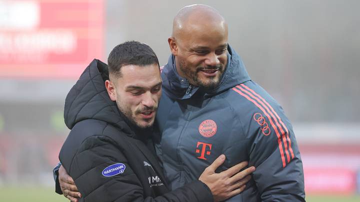 Arijon Ibrahimovic und Bayern-Coach Vincent Kompany Arijon Ibrahimovic und Bayern-Coach Vincent Kompany