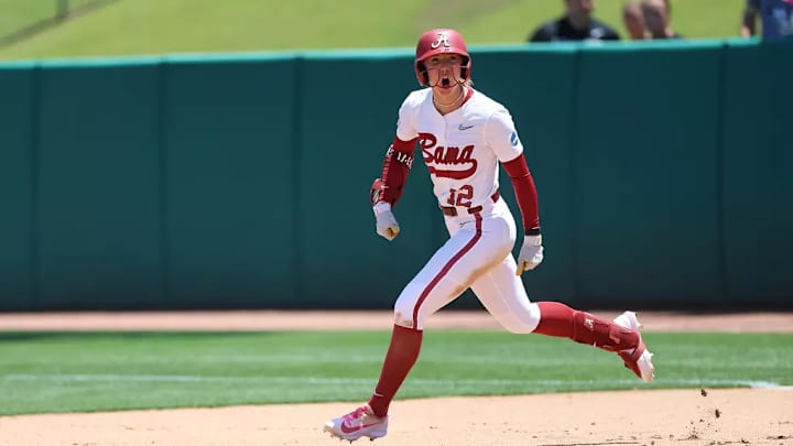 Alabama Softball Player Audrey Vandagriff (12) in action against USC Upstate at Rhoads Stadium in Tuscaloosa, AL on Friday, May 15, 2026.