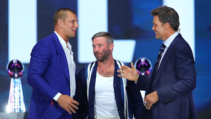 Gronkowski, Edelman and Brady played together on the Patriots from 2010 through the 2018 season.