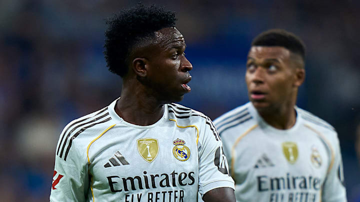 Vinícius Júnior (left) and Kylian Mbappé are still blending their play styles. 