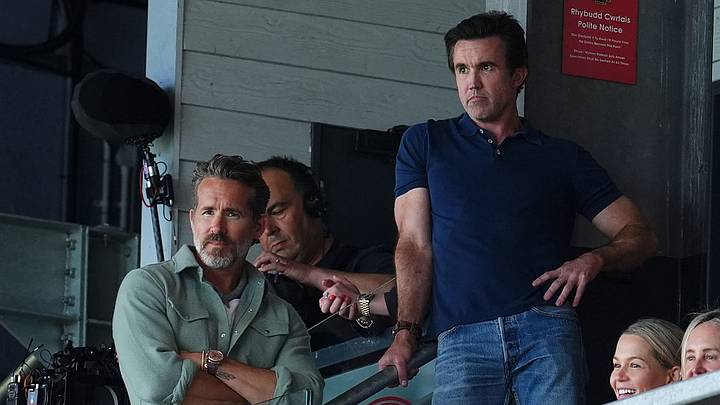 Ryan Reynolds and Rob Mac watched the draw vs. Watford. Ryan Reynolds and Rob Mac watched the draw vs. Watford.