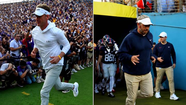 LSU coach Lane Kiffin faces off against his former defensive coordinator, now Ole Miss head coach Pete Golding, in his return to Oxford, Miss. LSU coach Lane Kiffin faces off against his former defensive coordinator, now Ole Miss head coach Pete Golding, in his return to Oxford, Miss.