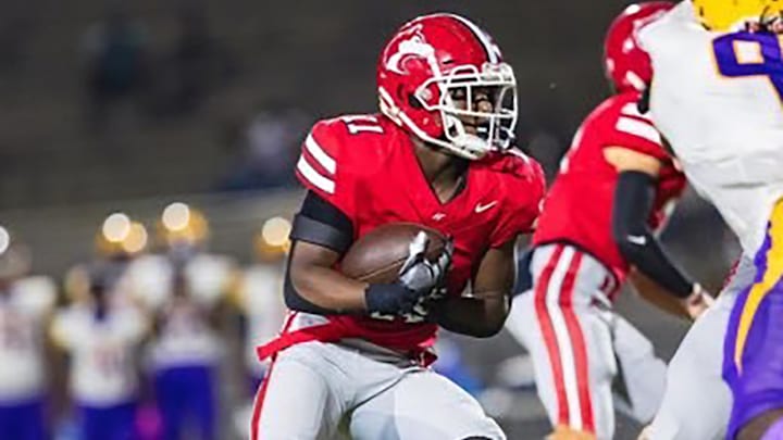 Hewitt-Trussville freshman CJ Davis rushed for three touchdowns in the Huskies' 63-0 win over Oak Mountain.