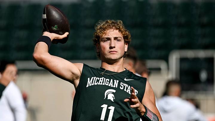 Michigan State Spartans quarterback Alessio Milivojevic Michigan State Spartans quarterback Alessio Milivojevic