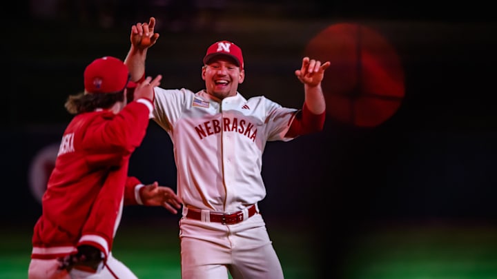 Joshua Overbeek celebrates Friday's thrilling victory over No. 12 USC