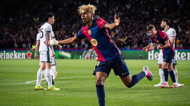 Lamine Yamal scores in the Champions League semifinal vs. Inter.