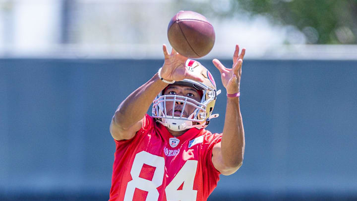 San Francisco 49ers rookie wide receiver Terique Owens runs drills during rookie minicamp at Levi's Stadium in Santa Clara, CA in May. 