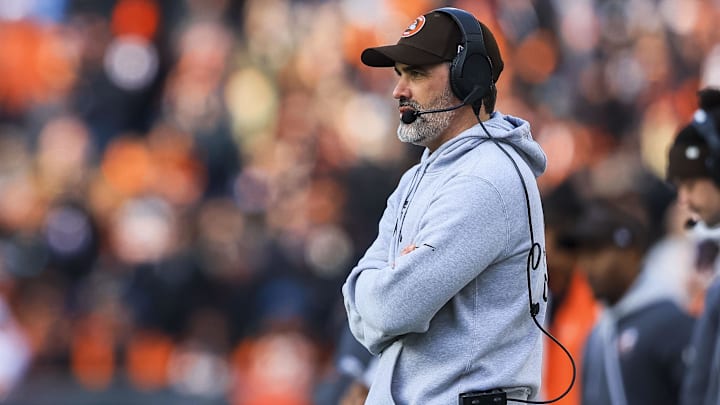 Dec 22, 2024; Cincinnati, Ohio, USA; Cleveland Browns head coach Kevin Stefanski during the second half in the game against the Cincinnati Bengals at Paycor Stadium.