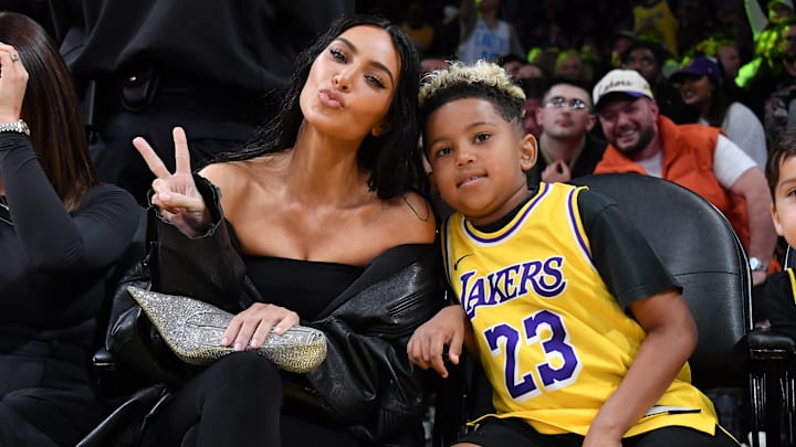 Celebrities At The Los Angeles Lakers Game