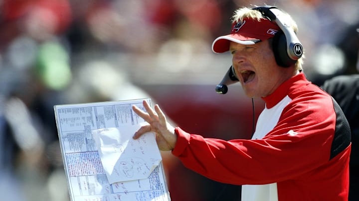 The Tampa Bay Buccaneers' first Super Bowl-winning head coach has his sights set on an NFL coaching return.