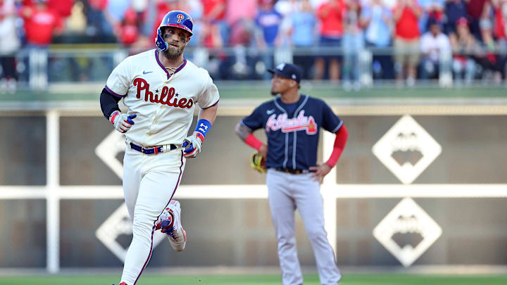Bryce Harper home run in game four of the 2022 NLDS against the Braves