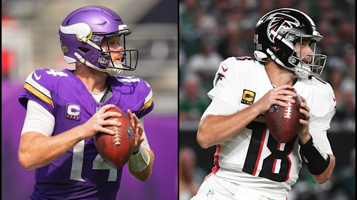 Vikings QB Sam Darnold and Falcons QB Kirk Cousins