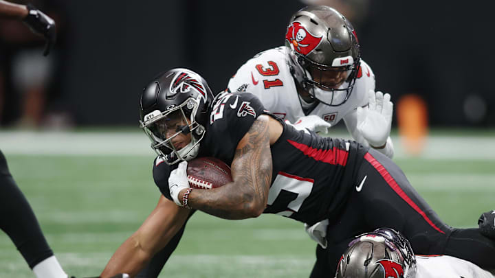 Tampa Bay Buccaneers safety Antoine Winfield Jr. came up clutch again on the way to a Week 1 win over the Falcons. (Mandatory Credit: Brett Davis-Imagn Images)