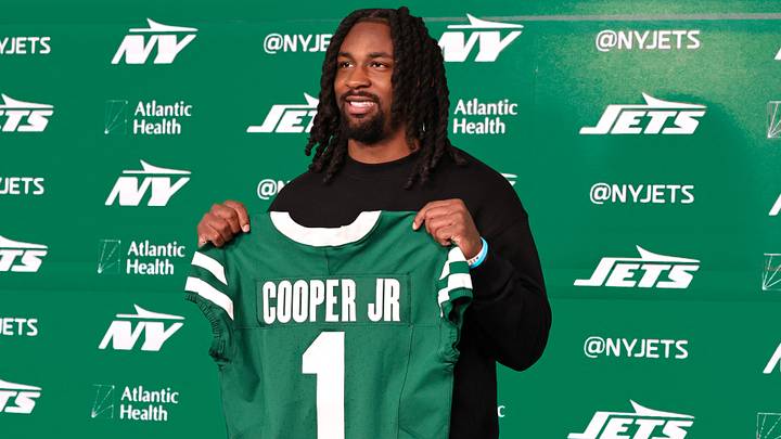 New York Jets Draft pick, wide receiver Omar Cooper Jr. at Atlantic Health Jets Training Center.