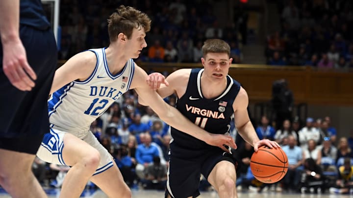 Duke basketball forward TJ Power versus Virginia