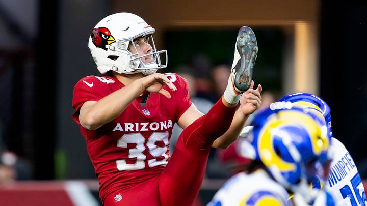 Dec 7, 2025; Glendale, Arizona, USA; Arizona Cardinals punter Matt Haack (39) against the Los Angeles Rams at State Farm Stadium. Mandatory Credit: Mark J. Rebilas-Imagn Images Dec 7, 2025; Glendale, Arizona, USA; Arizona Cardinals punter Matt Haack (39) against the Los Angeles Rams at State Farm Stadium. Mandatory Credit: Mark J. Rebilas-Imagn Images