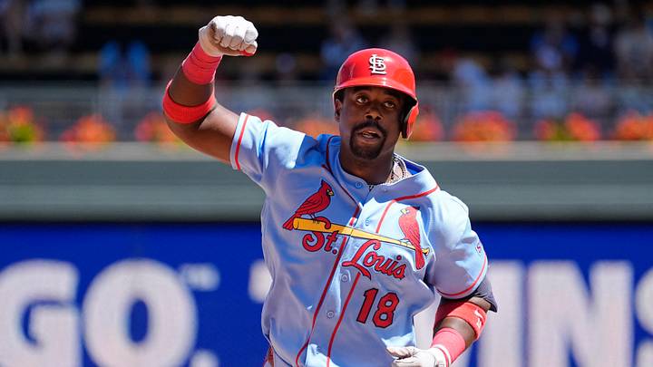 Jun 13, 2026; Minneapolis, Minnesota, USA; St. Louis Cardinals right fielder Jordan Walker (18) runs the bases on his solo home run against the Minnesota Twins in the seventh inning at Target Field. Mandatory Credit: Bruce Kluckhohn-Imagn Images