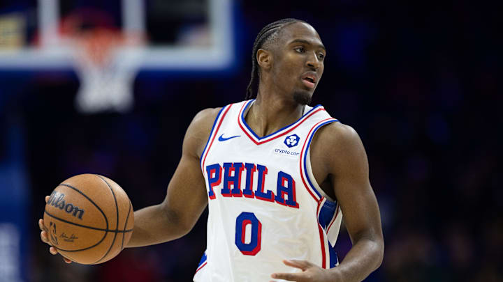 Philadelphia 76ers guard Tyrese Maxey is a great prop target on Sunday.