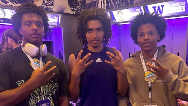 Wassie Lugolobi, Kayden Green and Kato Lugolobi pose during a visit to Washington