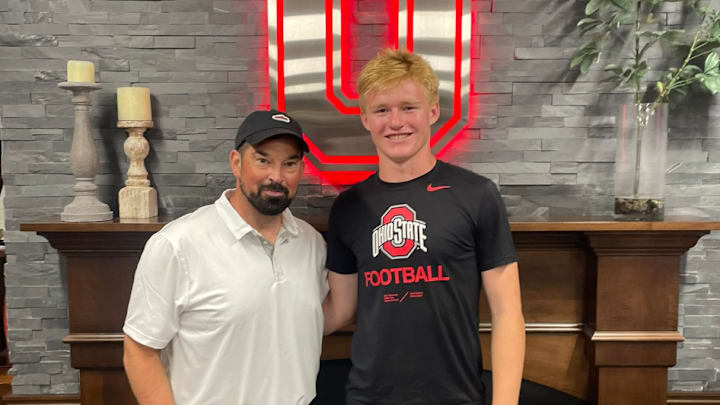 Class of 2027 5-star quarterback Brady Edmunds on a visit to Ohio State