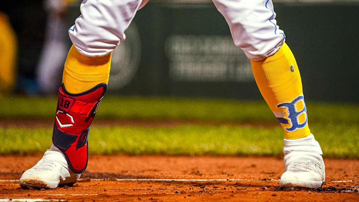 red sox in yellow uniform