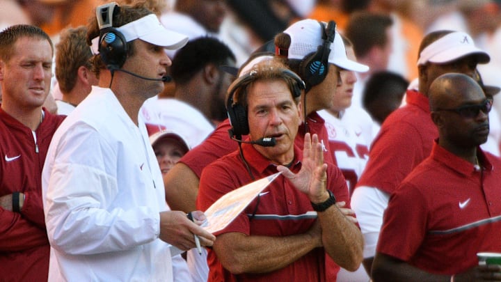 Former Alabama coach Nick Saban says Lane Kiffin had a major impact on his coaching philosophy when he served as the Crimson Tide's offensive coordinator.