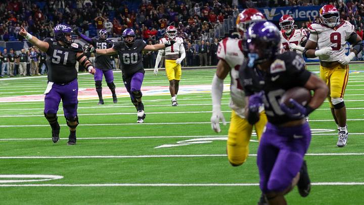 Jeremy Payne breaks free during TCU's Alamo Bowl victory over USC, a performance that showcased his potential as the Horned Frogs' featured back. Jeremy Payne breaks free during TCU's Alamo Bowl victory over USC, a performance that showcased his potential as the Horned Frogs' featured back.