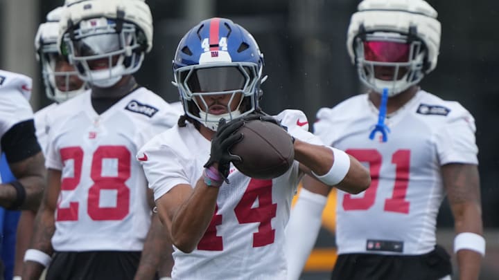 East Rutherford, NJ -- July 24, 2024 -- Cornerback, Nick McCloud during the first day of training camp for the 2024 New York Giants.
