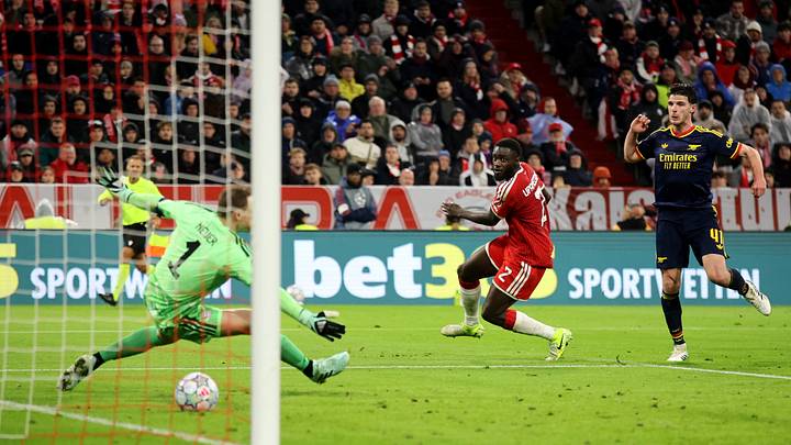 Declan Rice equalizes against FC Bayern München in the Champions League