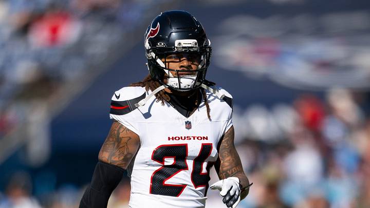 Nov 16, 2025; Nashville, Tennessee, USA; Houston Texans cornerback Derek Stingley Jr. (24) against the Tennessee Titans during pre-game warmups at Nissan Stadium. Mandatory Credit: Steve Roberts-Imagn Images Nov 16, 2025; Nashville, Tennessee, USA; Houston Texans cornerback Derek Stingley Jr. (24) against the Tennessee Titans during pre-game warmups at Nissan Stadium. Mandatory Credit: Steve Roberts-Imagn Images