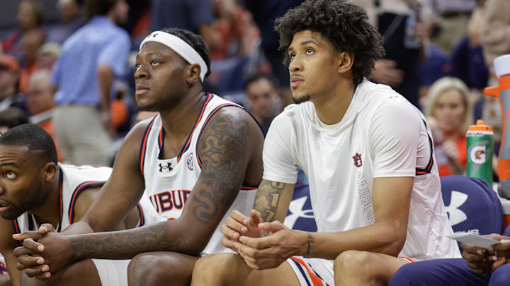 Just one of the Auburn basketball players who involved in the team's on-flight fight has returned to the floor