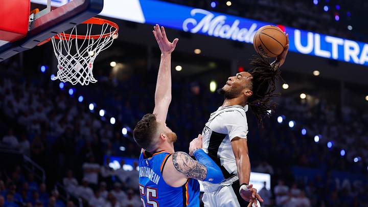 Stephon Castle had the dunk of the playoffs when he jammed it home over Isaiah Hartenstein. Stephon Castle had the dunk of the playoffs when he jammed it home over Isaiah Hartenstein.