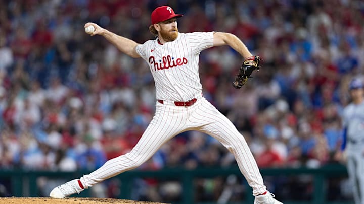 May 7, 2024; Philadelphia, Pennsylvania, USA; Philadelphia Phillies pitcher Spencer Turnbull (22) throws a pitch during the eighth inning against the Toronto Blue Jays at Citizens Bank Park. Mandatory Credit: Bill Streicher-Imagn Images May 7, 2024; Philadelphia, Pennsylvania, USA; Philadelphia Phillies pitcher Spencer Turnbull (22) throws a pitch during the eighth inning against the Toronto Blue Jays at Citizens Bank Park. Mandatory Credit: Bill Streicher-Imagn Images