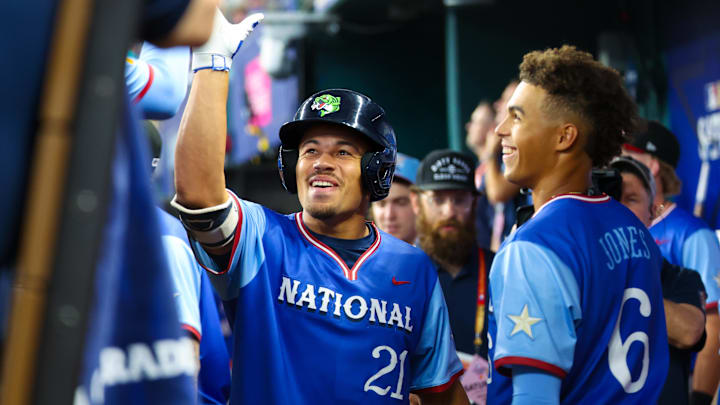 Atlanta Braves catching prospect Drake Baldwin is the top Braves minor leaguer heading to the Arizona Fall League this year. Mandatory Credit: Kevin Jairaj-Imagn Images