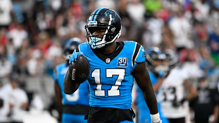 Carolina Panthers wide receiver Xavier Legette.