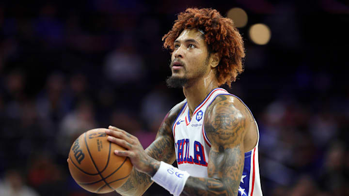 Oct 10, 2025; Philadelphia, Pennsylvania, USA; Philadelphia 76ers forward/guard Kelly Oubre Jr. (9) shots a free throw against the Orlando Magic during the second quarter at Xfinity Mobile Arena. Mandatory Credit: Bill Streicher-Imagn Images Oct 10, 2025; Philadelphia, Pennsylvania, USA; Philadelphia 76ers forward/guard Kelly Oubre Jr. (9) shots a free throw against the Orlando Magic during the second quarter at Xfinity Mobile Arena. Mandatory Credit: Bill Streicher-Imagn Images