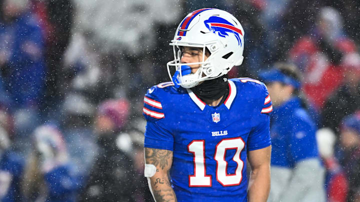 Jan 19, 2025; Orchard Park, New York, USA; Buffalo Bills wide receiver Khalil Shakir (10). Jan 19, 2025; Orchard Park, New York, USA; Buffalo Bills wide receiver Khalil Shakir (10).