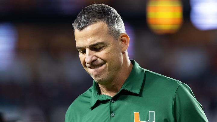 Jan 19, 2026; Miami Gardens, FL, USA; Miami Hurricanes head coach Mario Cristobal reacts against the Indiana Hoosiers during the College Football Playoff National Championship game at Hard Rock Stadium. Mandatory Credit: Mark J. Rebilas-Imagn Images Jan 19, 2026; Miami Gardens, FL, USA; Miami Hurricanes head coach Mario Cristobal reacts against the Indiana Hoosiers during the College Football Playoff National Championship game at Hard Rock Stadium. Mandatory Credit: Mark J. Rebilas-Imagn Images