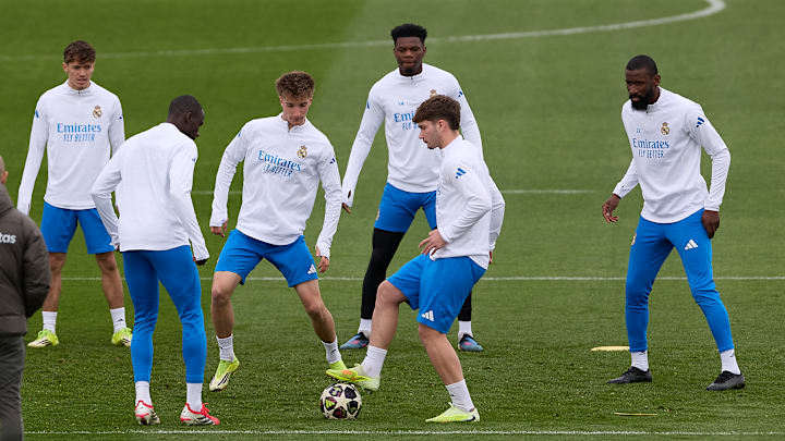 (From L to R) Thiago Pitarch of Real Madrid CF, Ferland