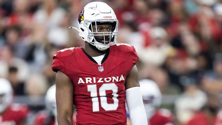 Nov 23, 2025; Glendale, Arizona, USA; Arizona Cardinals linebacker Josh Sweat (10) against the Jacksonville Jaguars at State Farm Stadium. Mandatory Credit: Mark J. Rebilas-Imagn Images Nov 23, 2025; Glendale, Arizona, USA; Arizona Cardinals linebacker Josh Sweat (10) against the Jacksonville Jaguars at State Farm Stadium. Mandatory Credit: Mark J. Rebilas-Imagn Images