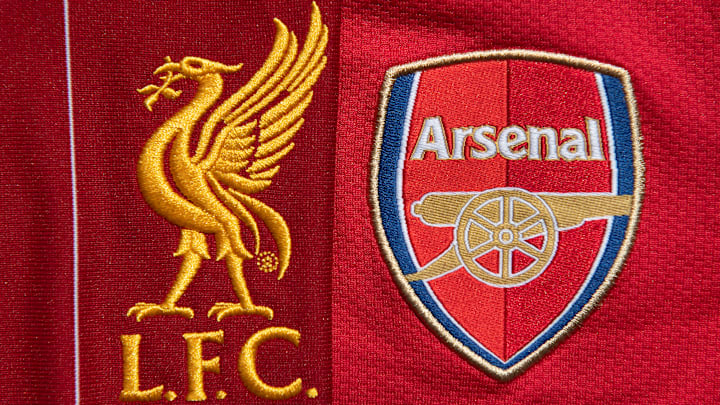 The Liverpool and Arsenal Club Crests