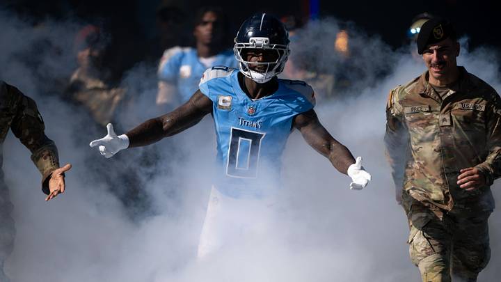 Nov 16, 2025; Nashville, Tennessee, USA; Tennessee Titans wide receiver Calvin Ridley (0) takes the field against the Houston Texans during the first half at Nissan Stadium. Mandatory Credit: Steve Roberts-Imagn Images Nov 16, 2025; Nashville, Tennessee, USA; Tennessee Titans wide receiver Calvin Ridley (0) takes the field against the Houston Texans during the first half at Nissan Stadium. Mandatory Credit: Steve Roberts-Imagn Images