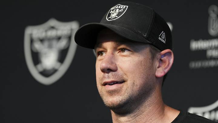May 20, 2026; Henderson, NV, USA; Las Vegas Raiders head coach Klint Kubiak speaks during a news conference during organized team activities at Intermountain Health Performance Center. Mandatory Credit: Candice Ward-Imagn Images May 20, 2026; Henderson, NV, USA; Las Vegas Raiders head coach Klint Kubiak speaks during a news conference during organized team activities at Intermountain Health Performance Center. Mandatory Credit: Candice Ward-Imagn Images