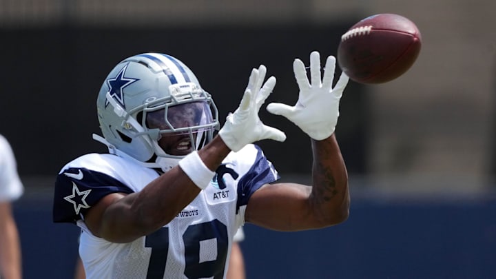 Dallas Cowboys wide receiver Ryan Flournoy catches the ball at training camp. Dallas Cowboys wide receiver Ryan Flournoy catches the ball at training camp.