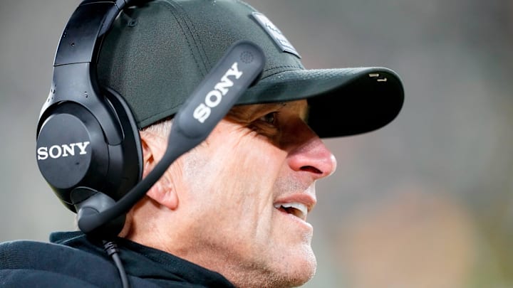Newly-hired New York Giants head coach John Harbaugh Newly-hired New York Giants head coach John Harbaugh