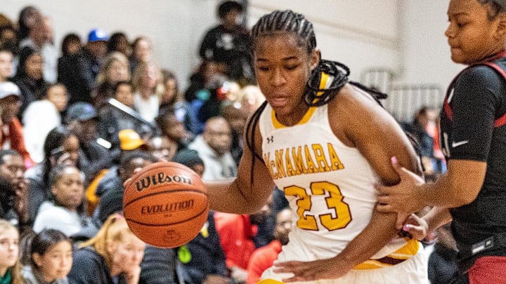 Bishop McNamara's Vanessa Harris will where her dad's No. 23 when she competes in the Capitals Classic. Greg Harris played for the Capital All-Stars in 1996. Bishop McNamara's Vanessa Harris will where her dad's No. 23 when she competes in the Capitals Classic. Greg Harris played for the Capital All-Stars in 1996.