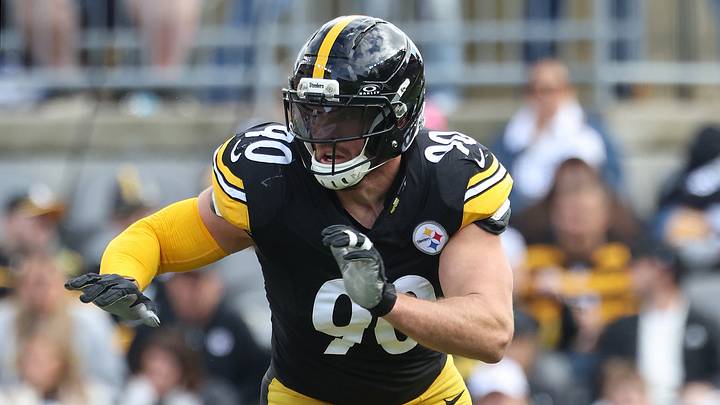 Oct 11, 2026; Pittsburgh, Pennsylvania, USA; Pittsburgh Steelers linebacker T.J. Watt (90) in action in the fourth quarter against the Indianapolis Colts at Acrisure Stadium. Mandatory Credit: Charles LeClaire-Imagn Images Oct 11, 2026; Pittsburgh, Pennsylvania, USA; Pittsburgh Steelers linebacker T.J. Watt (90) in action in the fourth quarter against the Indianapolis Colts at Acrisure Stadium. Mandatory Credit: Charles LeClaire-Imagn Images