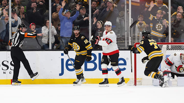 Charlie McAvoy, Pavel Zacha, Ottawa Senators v Boston Bruins Charlie McAvoy, Pavel Zacha, Ottawa Senators v Boston Bruins