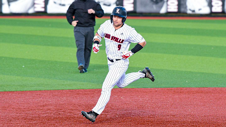 Louisville infielder Dylan Hoy (9)