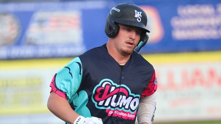 Winston-Salem’s Caleb Bonemer rounds third base after hitting a home run during their game versus the Hudson Valley Renegades on May 5, 2026. Winston-Salem’s Caleb Bonemer rounds third base after hitting a home run during their game versus the Hudson Valley Renegades on May 5, 2026.